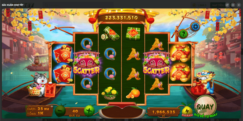 Giao diện game sống động của 1 trong các trò Nổ Hũ FEBET