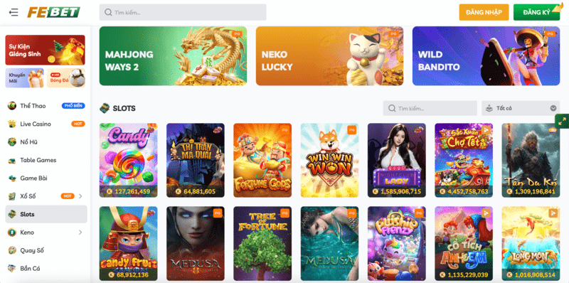Sảnh Slot Games FEBET